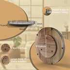 Acacia Wood 16" Lazy Susan Turntable Organizer for Table Top, Farmhouse Large Round Lazy Susan for Cabinet Kitchen Centerpiec