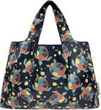 allydrew Large Foldable Tote Nylon Reusable Grocery Bags, 6 Pack