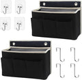 2-Pack Wall Hanging Organizer Bag/Hanging Baskets with Large Mesh Compartment & 3 Pockets，Over the Door Organizer Space Savin