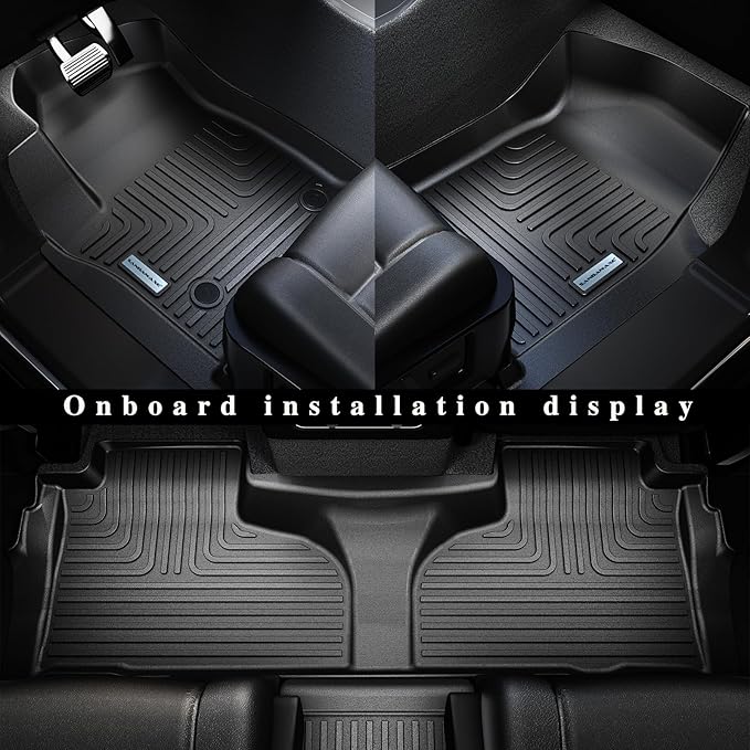 Floor Mats Backrest Mat for BMW X3 2018-2024（Not Fit 2025） & Trunk Mat,TPE All Weather Protection Car Floor Liners with Cargo Liners