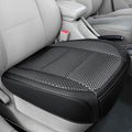 1 Pack Black Ventilated Bottom Car Seat Cover, 3D Air Mesh Breathable Front Leather Car Seat Protectors, Universal Fit Automo
