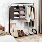 GRANNY SAYS 3 Shelf Hanging Closet Organizers and Storage, Collapsible Closet Storage Organizer with 2 Metal Hooks, Leak-Proo