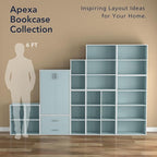 Homes: Inside + Out Apexa 4-Cube Storage Organizer Shelves, Stackable Wood Bookcase Fits Cubby Bins for Organization, Dorm Te