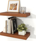 Floating Shelves for Wall, 7.9" Deep Wall Mounted Wood Shelves for Bathroom, Bedroom, Living Room, Kitchen, Hanging Shelf for