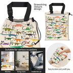 Car Trash Bag Large Hanging Can for Back of Seat, Cute Waterproof Car Garbage Bag for Vehicle, Travelling, Outdoor Cute Alphabet Dinosaur
