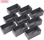 DIOMMELL 9 Pack Foldable Cloth Storage Box Closet Dresser Drawer Organizer Fabric Baskets Bins Containers Divider for Clothes