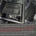 JDMCAR Compatible with Toyota Tundra Accessories 2014-2021 Center Console Organizer, Insert ABS Black Materials Tray, Armrest Secondary Storage Box - Full Tray -Red Trim