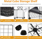 AWTATOS Wire Cube Storage Organizer, Closet Organizers and Storage, Metal 6 Cube Storage Shelves Bookshelf, Portable Closet C