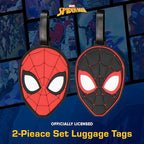 FUL Marvel Spider-Man 2-Piece Suitcase ID Tag Set with Adjustable Straps, Mile Morales, Multi, One Size