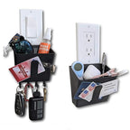 The No Screwups Switch Pocket Wall Organizer and Key Hook (Black, 5-Pack): Installs in Seconds on Any Switch or Outlet with N