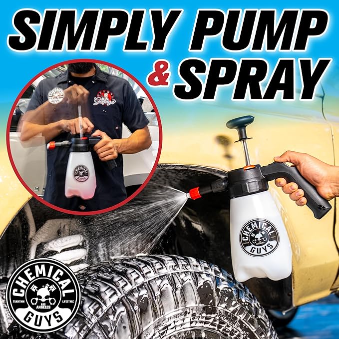 Chemical Guys ACC504 Mr. Sprayer Foamer - Foaming Pump Sprayer, for Wheels and Tires, Leather, Fabric, Floor Mats, Undercarri