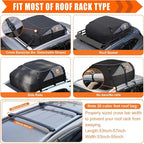 Sailnovo Rooftop Cargo Carrier Roof Bag, 20 Cubic feet Soft Waterproof Car Roof Bag fit Cars with/Without Rack, 6 Tie-Down Straps, 6 Door Hooks, Foldable Car Top Carrier for Road Trip Camping Travel
