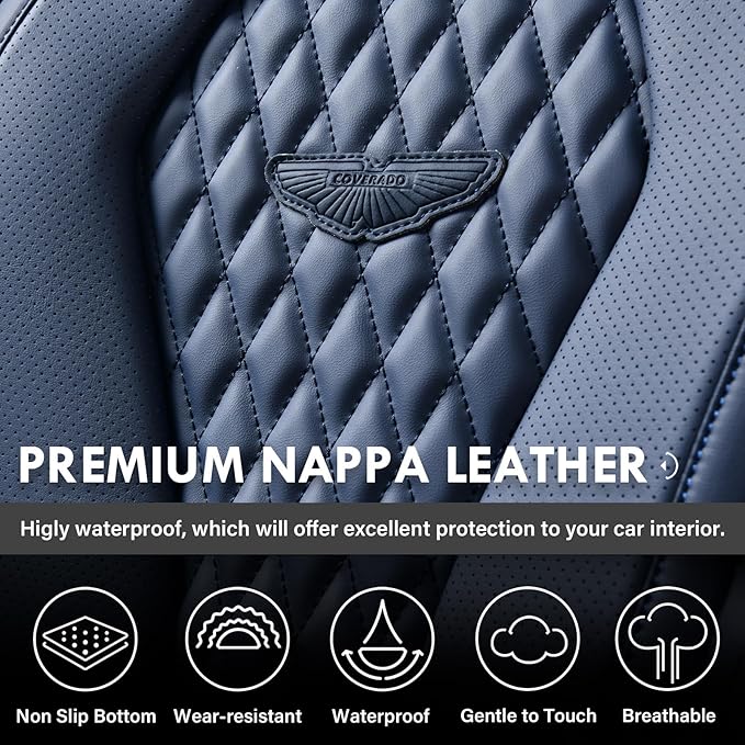 Coverado Seat Covers, Car Seat Covers Front Seats, Blue Car Seat Cover, Waterproof Car Seat Covers, Car Seat Cushion, Front C