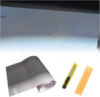 Car Windshield/Rear Window Sunshade Film - Static Cling & Reusable | Heat & UV Blocking | Gradient Black Design | 78.7" x 6" Universal | Tools Included (1 PCS)