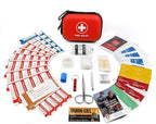 Mini First Aid Kit, 100 Pieces Water-Resistant Hard Shell Small Case - Perfect for Travel, Outdoor, Home, Office, Camping, Hi