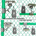 Magnetic Phone Fence Mount with Shade, Game Recording Mounting Kit Compatible with Gamechanger, iPhone, Mevo Start, GoPro, for Recording Baseball,Softball and Tennis Games(MINI)