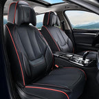 Coverado Universal Seat Covers Full Set, 5 Seats Universal Seat Covers for Cars, Waterproof Nappa Leather Car Seat Covers wit