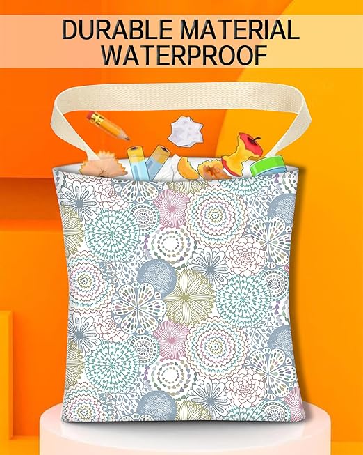 Car Trash Can, Durable Hanging Car Trash Garbage Bag, Cute Automotive Garbage Cans Organizer, Colorful Mandala Pattern