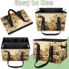 Reusable Grocery Bags Heavy Duty Shopping Bags Foldable Large Tote Bags with Long Handles & Hard Bottom
