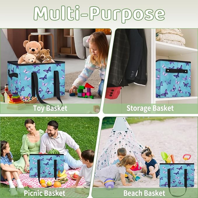 Reusable Grocery Bags Heavy Duty Shopping Bags Foldable Large Tote Bags with Long Handles & Hard Bottom