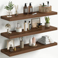 Fun Memories Floating Shelves for Wall 36 Inch Set of 3, Farmhouse Floating Shelves with Invisible Heavy Duty Bracket, 10 Inc