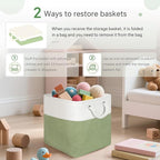 FinishingBo Fabric Cubes Storage Basket, 6 Pack 11x11 in with Handles Cube Storage Bins, for Shelves, Home, Office Organizers