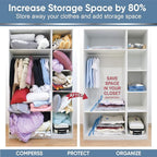 MattEasy Space Saver Vacuum Storage Bags, 6 Pack Combo (2 Jumbo/2 Large/2 Medium) Space Saver Bags with Pump, Storage Vacuum 