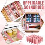 Blosssound 15 Pcs 5.12 Tall Drawer Divider Adjustable Drawer Organizer DIY Ultra Deep Storage Organizer Separator with Fixed 