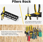 UNITEDPOWER Wall Mount Hand Tool Storage Set, Screwdriver Organizer, Pliers Holder, Hammer Rack, Metal Hardware Tray for Gara