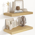 24"W x 9.3"D Floating Shelves for Wall, Wall Mounted Bathroom Shelves 2 Pack Deep Floating Shelf for Bedroom Kitchen Living R
