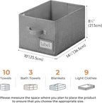 GRANNY SAYS Storage Bins for Shelves, Closet Bins with Label Holders, Fabric Storage Bin for Bedroom, Decorative Storage Cont