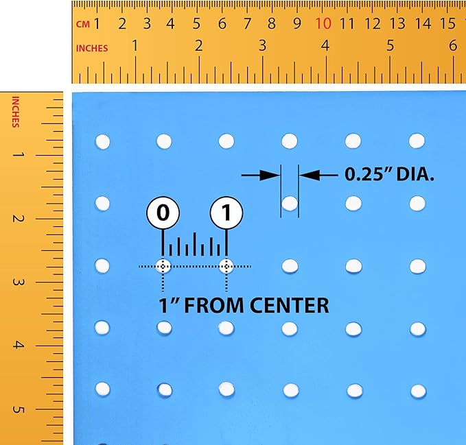 Azar Displays 900988-BLU 48" x 24" Pegboard Organizer Kit, Blue