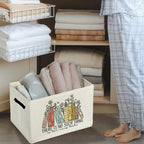 Book Lovers Gifts Storage Bins & Boxes with Handles, Bookish Gifts Foldable Basket for Organizing, Reader Gift Collapsible St