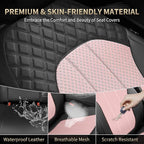 FLORICH Seat Covers Front Seats Pink Seat Cover 2 Pack Leather Mesh Automotive Car Seat Cover Breathable Durable Car Interior