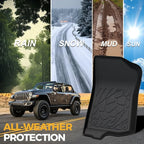Floor Mats for Jeep Wrangler JL Gas 2018-2025 2026, All Weather Floor Mats Trunk Cargo Liner and Door Sill Guards Accessories (Fit 4-Door Unlimitied)