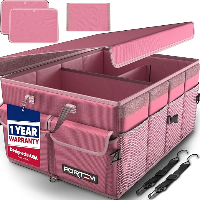 FORTEM Trunk Organizer For SUV Car Trunk Organizer, Foldable Storage, Car Accessories for Women Men, Collapsible Bag, Perfect C