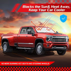 ARISMOTOR Windshield Sun Shade for Chevrolet/Chevy Silverado 2500 HD 3500 HD 2020-2026, Custom Fit Foldable Front Window Sunshade Sun Visor Protector, Block UV Rays Keep Your Car Cooler