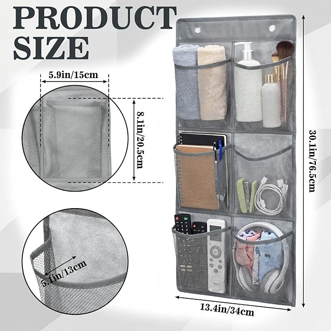 2 Pack Hanging Locker Organizer Wall Mounted Shoes Rack Cabinet Storage Bags with Adhesive Hooks Closet Hanging Space Saving 