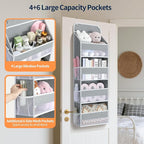 Yecaye Over The Door Organizer, Heavy Duty Hanging Organizers and Storage with 4 Large Capacity Pockets, Swing-Proof Behind T