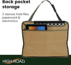 High Road Front Seat Organizer with Laptop Sleeve, Filing, Electronic and Work Supply Compartments, 12 pocket Car Office Passenger Seat Organizer