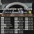 West Llama 3D Texture Steering Wheel Cover for Toyota, Anti-Slip Design, Premium Leather, Custom Fit for 14.5-15 inch, Stylis
