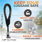 RoofPax 6 Rooftop Cargo Tie Down Hook Straps for Strapping Down Any Car Top Luggage. Waterproof, Attaches to Car Door Frame, Patent Registered, Extended Warranty