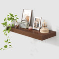 30 Inch Floating Shelves | 12 Inch Deep Walnut Floating Shelves | 30" W x 12" D Rustic Wood Shelves for Wall | Deep Walnut Sh