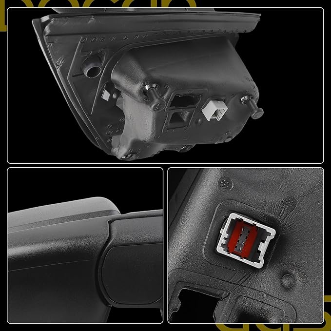 Dasbecan Right Passenger Side Door Mirror Compatible with Ford F150 2015-2020 with Blind Spot Glass Without Puddle Light Without Turn Signal Light Replace# FL3Z17682AK (3Pins) Black