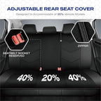 Skechers Memory Foam Seat Covers,Leather Car Seat Covers, Ultimate Comfort & Support Seat CoversFull Sets,Airbag Compatible, 