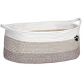 Optish Dog Toy Basket, Toy Box and Bin for Dog Cat Storage, 19.7" X 11" X 7.9" (30L) Large Woven Rope Basket for Blanket Stor