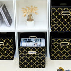 Fabric storage bins Cubes, Fabric Cube Organizer with Handle, Foldable Cube Bins for Cloth or Accessary Storage, 11x11x11, Se