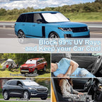 3PCS Car Window Shades Front Windshield Sun Shade Foldable Window Shade Custom Fit for 2013-2021 La-nd Ro-ver Range Rover (Not Fit Range Rover Sport) Shades Anti-UV Rays Block Heat