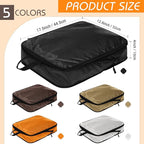 5 Pack Compression Packing Cubes for Travel Space Saving Cubes Luggage Organizer for Suitcase(Apricot,L)
