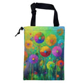 Car Garbage Bag Abstract Colorful Flowers Hanging Canvas Car Trash Bag Drawstring Car Back Seat Organizer for Car Back Front Seat Console with Adjustable Buckle